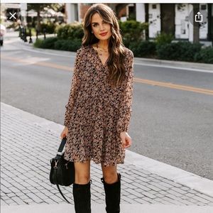 Paisley Shimmer Babydoll Dress (size small)